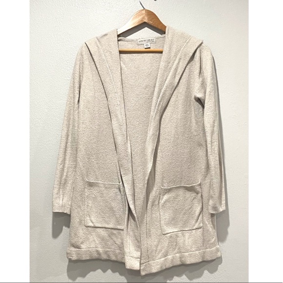 Barefoot Dreams CozyChic hooded open front cardigan - Picture 2 of 4
